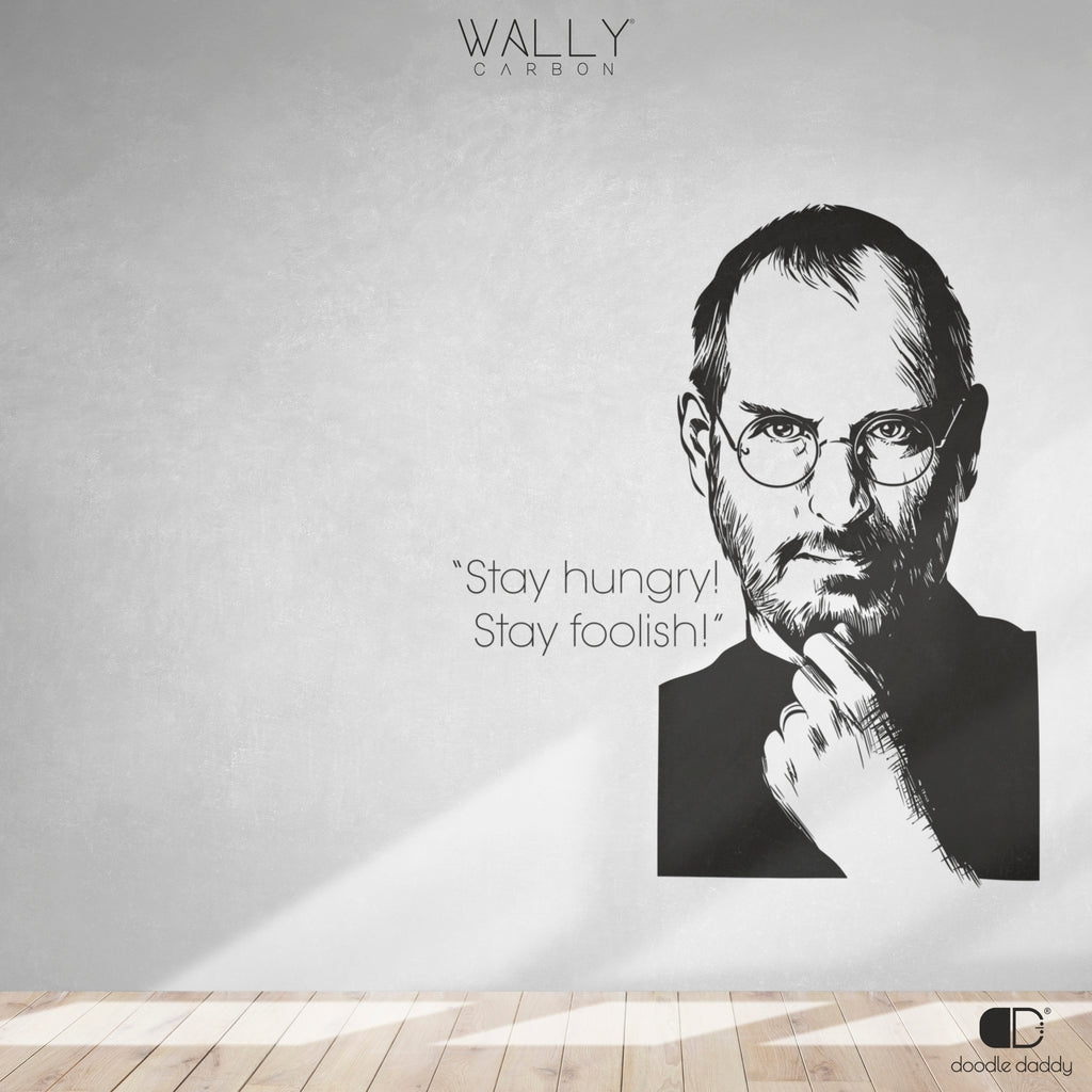 Steve Jobs Wall Decal - Wally Carbon by Doodle Daddy
