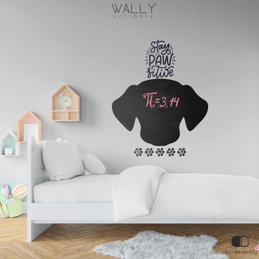 Dog face personalised chalkboard - Wally Scribble by Doodle Daddy