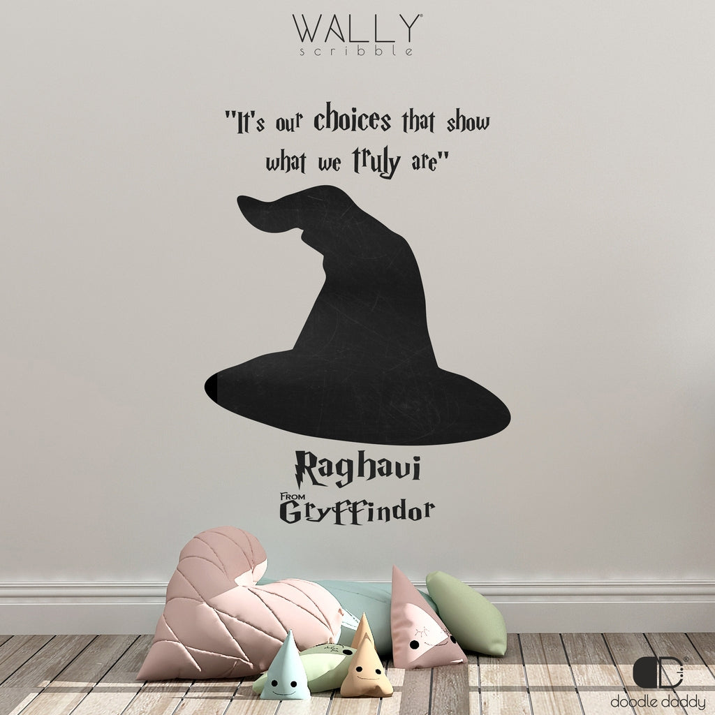 Chalkboard Harry Potter Sorting Hat - Wally Scribble by Doodle Daddy