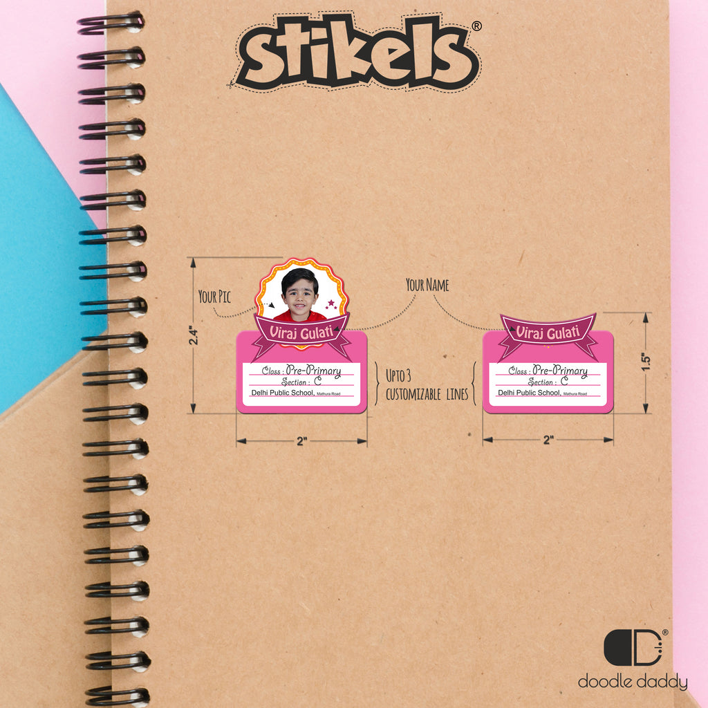 Stikels - Personalised School Notebook stickers