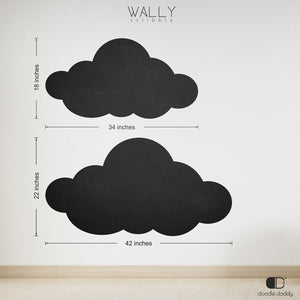 Clouds Shape Personalised Chalkboard - Wally Scribble by Doodle Daddy
