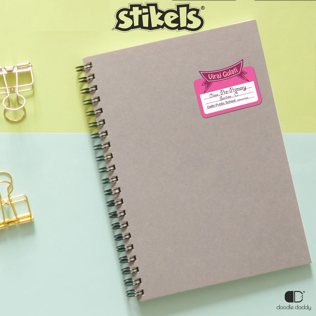 Stikels - Personalised School Notebook stickers