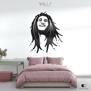 Bob Marley Wall Decal - Wally Carbon by Doodle Daddy