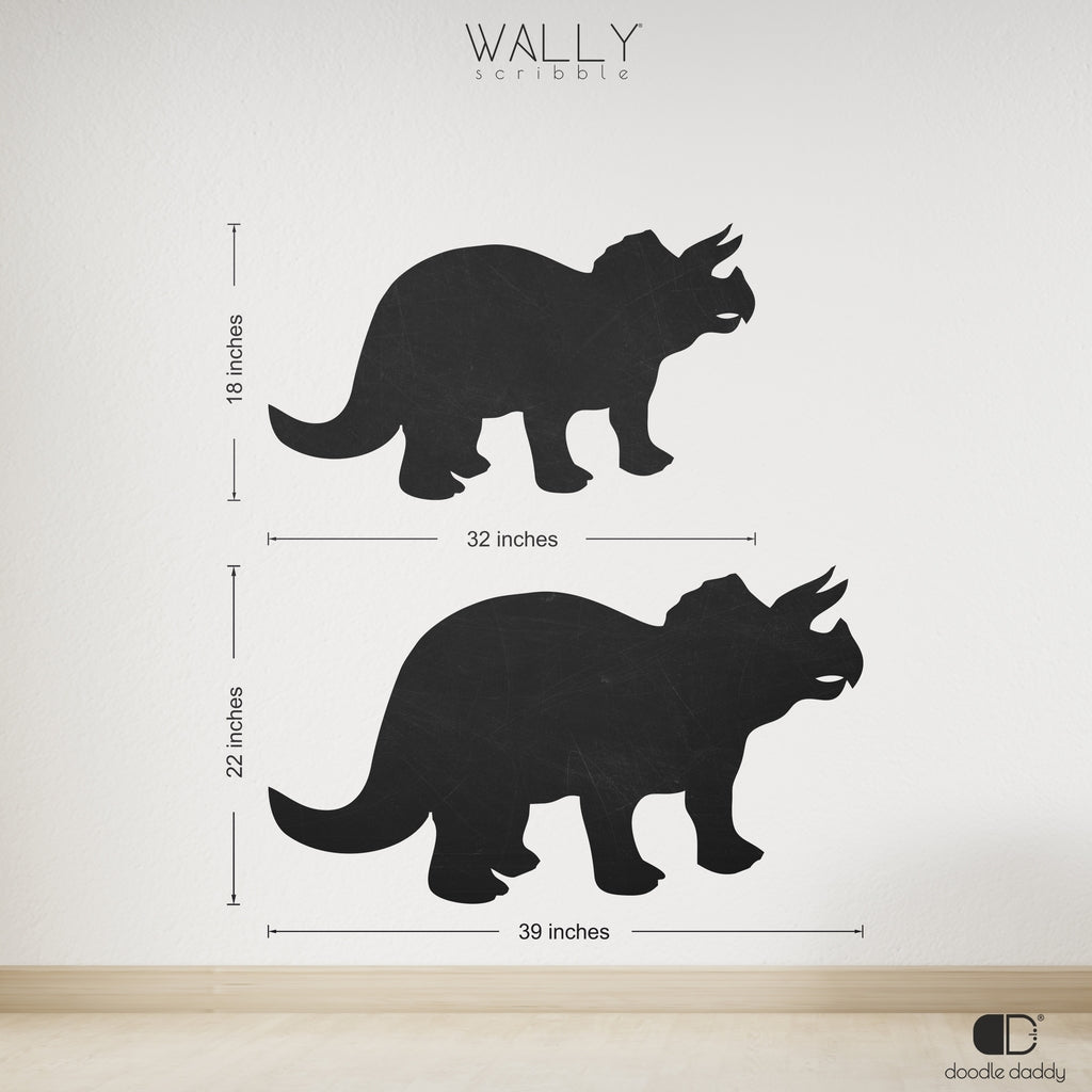 Dinosaur shape personalised Chalkboard -Wally Scribble by Doodle Daddy