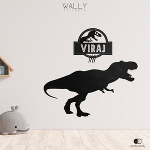 Dinosaur shape personalised Chalkboard -Wally Scribble by Doodle Daddy