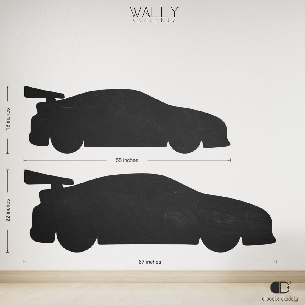 Car Shape Personalised Chalkboard - Wally Scribble by Doodle Daddy