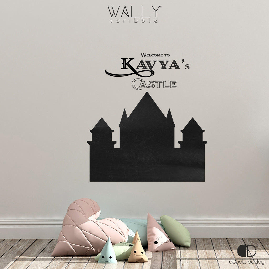 Castle Shape Chalkboard - Wally Scribble by Doodle Daddy